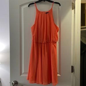 Never worn, new with tags peach flowy dress